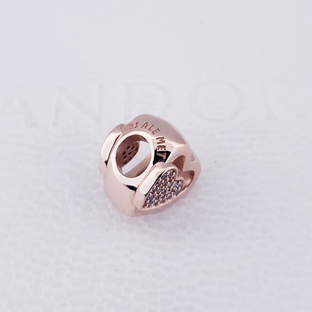 ♥️Authentic Pandora ⭐️RETIRED⭐️ ROSE HEART CHARM 🎁 - Picture 3 of 6